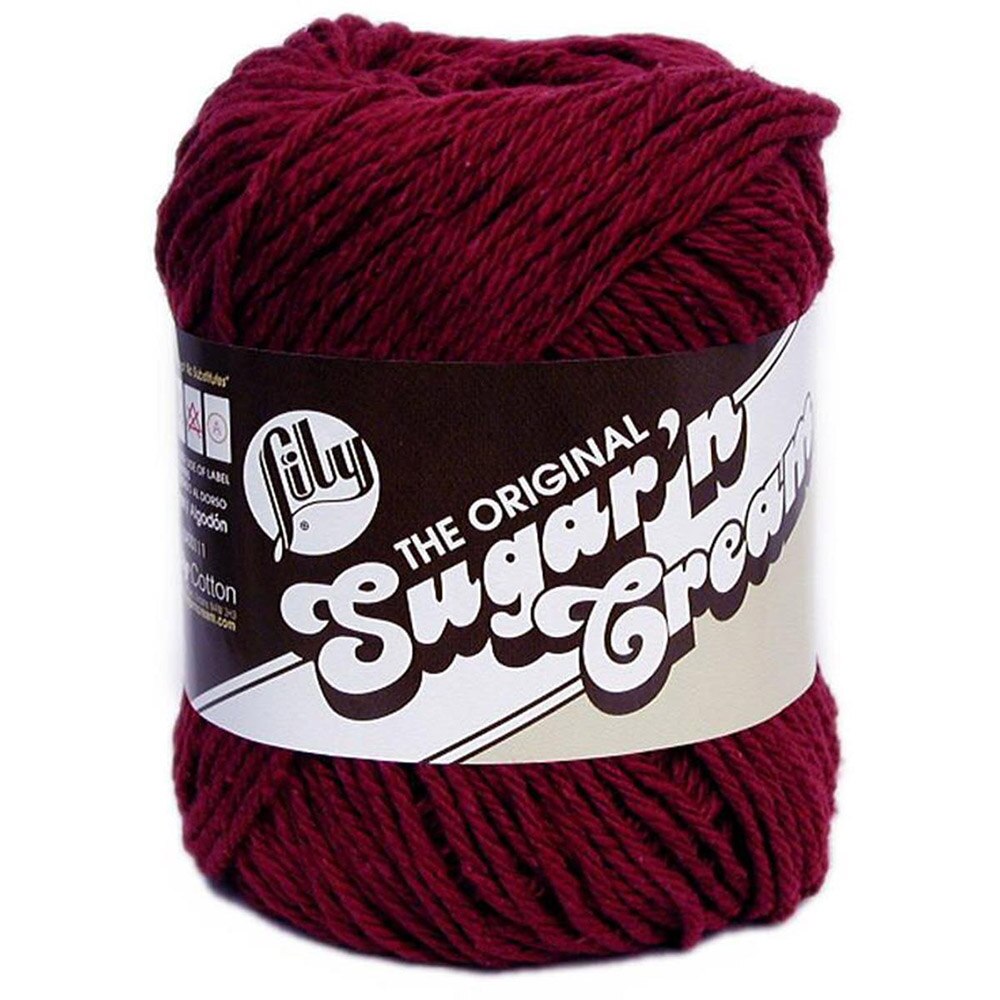 Spinrite, Sugar'n Cream, 100% Cotton, 4 ply, Yarn, Wine